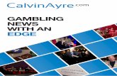 GAMBLING NEWS WITH AN EDGE - Online Gambling, Sports ...€¦ · gambling news, conference schedules and industry ... Features sports news (athlete or a sporting event) and sports