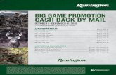 BIG GAME PROMOTION CASH BACK BY MAIL - Remington · and any of its subsidiaries, affiliates, suppliers, distributors, advertising, promotion or any other agencies or entities involved