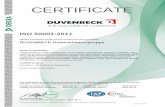 ZERTIFIKAT - Duvenbeck · CERTIFICATE ISO 50001:2011 DEKRA Certification GmbH hereby certifies that the organization DUVENBECK Unternehmensgruppe Scope of certification: Central divisions,