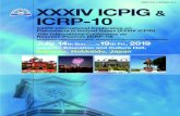 XXXIV ICPIG ICRP-10icpig2019.qe.eng.hokudai.ac.jp/docs/Web_ProgramBook.pdfXXXIV ICPIG & ICRP-10 July 14 th Sun. 19 th Fri., 2019Sapporo Education and Culture Hall, Sapporo, Hokkaido,