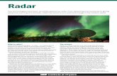 Radar - WordPress.com€¦ · Radar Few technologies have been as widely applied as radar. From detecting enemy planes to giving advanced warning of a tornado, radar has become a