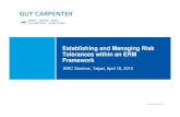 Establishing and Managing Risk Tolerances within an ERM … · 2011-07-01 · Guy Carpenter 6 Discussion Agenda Establishing risk tolerances within an ERM framework – Definition