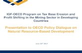 Presentation to OECD Policy Dialogue on Natural …...Profit Shifting in the Mining Sector in Developing Countries Presentation to OECD Policy Dialogue on Natural Resource-Based Development