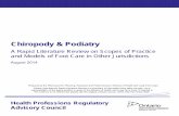 Chiropody & Podiatry - HPRAC...treatment, and palliation of disorders and conditions of the foot such as full-body history and physical examinations, setting or casting a fracture