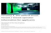 Information for Applicants: Tenancy 1, 247 Oxford Street ...€¦ · Air-conditioning The ground floor has ducted air-conditioning. The upper level has a mixture of ducted air-conditioning