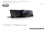 User Manual - Philips€¦ · Sensitivity - Mono, 26dB S/N Ratio FM: