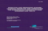 EFFECTIVE AND PROMISING SUMMER LEARNING ......Effective and Promising Summer Learning Programs and Approaches for Economically-Disadvantaged Children and Youth: A White Paper for the