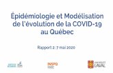 Épidémiologie et Modélisation de l’évolution de la …...Évolution de l’épidémie de la COVID-19 au Québecincidence d’hospitalisations et de décès par région –population