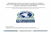 Modeling water resource systems within the framework of ... · Modeling water resource systems within the framework of the MIT Integrated Global System Model: IGSM-WRS Kenneth Strzepek,1