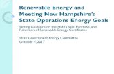 Renewable Energy Credits - NH.gov...Oct 09, 2017  · Renewable Energy and Meeting New Hampshire’s ... Overview of Presentation 1. Types of Renewable Energy Certificates (RECs) 2.