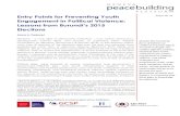 Entry Points for Preventing Youth Paper No. 23 23... · Entry Points for Preventing Youth Engagement in Political Violence: Lessons from Burundi’s 2015 Elections Anca H. Paducel