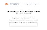 Emergency Procedures Guide (2019/2020) · Management Plan (CIMP) guides overarching emergency response to incidents that may occur at the university. The Emergency Procedures Guide