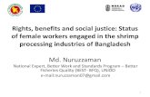 Rights, benefits and social justice: Status of female ... · of female workers engaged in the shrimp processing industries of Bangladesh Md. Nuruzzaman National Expert, Better Work