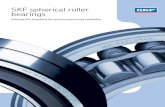 SKF spherical roller bearings - DURAVIT...SKF spherical roller bearings without seals Open bearings are available in sizes from 20 to 1 800 mm bore diameter with either a cylindrical