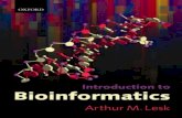 Introduction to Bioinformatics - oxford - Higher …...Introduction to Bioinformatics Arthur M. Lesk University of Cambridge In nature's infinite book of secrecy A little I can read.
