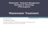 Wastewater Treatment - scholar.cu.edu.egscholar.cu.edu.eg/khaledzaher/files/6._biological_treatment_units_v3… · BIOLOGICAL TREATMENT •Involves biological removal of dissolved