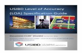 USIBD Level of Accuracy (LOA) Specification Guide · This Version 2.0 - 2016 Level of Accuracy (LOA) Specification is a reference or guideline that enables Professionals in the Architectural,