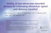 Validity of two wheelchair-mounted devices for estimating ... · Validity of two wheelchair-mounted devices for estimating wheelchair speed and distance travelled Karinharju, K.S.1,
