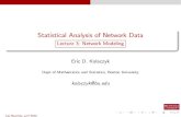Statistical Analysis of Network Data - Lecture 3: Network Modeling€¦ · Statistical Analysis of Network Data Lecture 3: Network Modeling Eric D. Kolaczyk Dept of Mathematics and