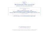 City of Richmond, VA Annual Follow-up Progress Report Open ... · Subject: Annual Follow-Up Progress Report The City Auditor’s Office has completed the Annual Follow-Up Review in