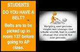 DO YOU HAVE A BELT? - Springfield Public Schools · Great ShakeOut Earthquake Drills! Today @ 10:17 a.m. We all must get better prepared for major earthquakes, and practice how to
