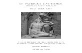 St. Patrick’s Cathedral · THREE HOURS’ REFLECTION ON THE PASSION AND DEATH OF JESUS CHRIST GOOD FRIDAY APRIL 10, 2020 St.Patrick’s Cathedral “AmericA’s PArish church”