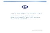 CITY OF PARRAMATTA MAJOR EVENTS REQUEST FOR QUOTE … · The City of Parramatta (CoP) presents a number of events across its event season for which Risk Assessment and Emergency Planning