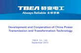 Development and Cooperation of China Power Transmission ...transmission and transformation industry, TBEA has entered the world market, ultra-high voltage high-end products have already