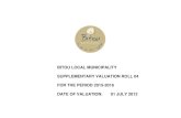 BITOU LOCAL MUNICIPALITY SUPPLEMENTARY VALUATION … SV04 (2015-2016) final... · bitou local municipality supplementary valuation roll 04 for the period 2015-2016 date of valuation: