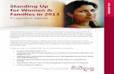 standing Up Y 2013 for Women & U B families in 2013 · standing Up Y 2013 for Women & families in 2013 A Legislative Agenda The National Partnership for Women & Families is dedicated