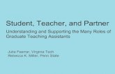 Student, Teacher, and Partner Graduate Teaching Assistants · Student, Teacher, and Partner Understanding and Supporting the Many Roles of Graduate Teaching Assistants ... librarian