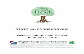 2018 Congress General Information Packet 04-03-18 · Code of Conduct and Dress Code 17-20 Congress Heroes Program 21 Forms 22 . 3 Mission of Virginia 4-H State Congress The mission
