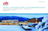 ICSC WHISTLER CONFERENCE...ICSC Whistler 2016 - Avison Young.indd 1 12/21/2016 1:52:23 PM #WhisConf 5 ICSC HISTLER CONFERENCE SUNDAY, JANUARY 29 Registration 1:00 – 6:30 pm Fairmont