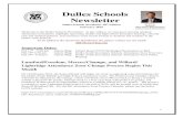 Dulles Schools Newsletter...new and updated policies, and announce some recent awards to students and teachers in the Dulles Area Schools To be added to the electronic distribution