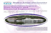 Post Graduate Diploma Program in Data Science and Financial Engineering€¦ · Dr. Rakesh Nigam Dr. Saumitra N. Bhaduri Dr. Parthasarathy Dr. Ekta Selarka About MSE ... scanned copy
