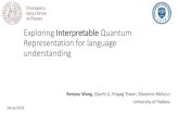 Exploring Interpretable Quantum Representation for ... · Exploring Interpretable Quantum Representation for language understanding Benyou Wang, Qiuchi Li, Prayag Tiwari, Massimo