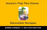 JENNIFER CORNBLEET RAW FOOD MADE EASY · RY Apple Banana Green Smoothie and Blueberry Green Smoothie for inexpensive drinks made from readily available ingredients. Non-Sweet Green