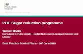 PHE Sugar reduction programme - European Commission · 2019-07-24 · Published July 2015 Key findings: • Sugar consumption increases energy intake ... education are also needed