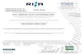 CERTIFICATO N. OHS-3644 CERTIFICATE No. SOL-SMOKE OUT … · L’uso e la validità del presente certificato è soggetto al rispetto del documento RINA: Regolamento per la Certificazione