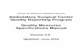 Ambulatory Surgical Center (ASC) Specifications Manual ... · Centers for Medicare & Medicaid Services, Ambulatory Surgical Center Quality Reporting Program Page 3 Encounter dates