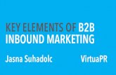 KEY ELEMENTS OF B2B INBOUND MARKETING inbound marketing generates 3x more leads than traditional, outbound