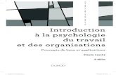 Introduction à la psychologie du travail et des organisations · ment dans le cadre d’associations (Association internationale de psycho-logie du travail de langue française,