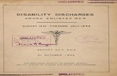 Disability discharges among enlisted men · disability discharges among enlisted men august 1941 through july 1943 report n o-1 d.d.e 21 october 1943 war department, office of the