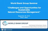 World Bank Group Seminar “Challenges and …pubdocs.worldbank.org/en/899251475120108014/093016-wb...World Bank Group Seminar “Challenges and Opportunities for Sustainable Natural