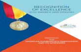 RECOGNITION OF EXCELLENCE...IN RECOGNITION OF EXCELLENCE 2018 I 3APhA2018 HUBERT H. HUMPHREY AWARD The Humphrey Award, named for the noted pharmacist, long-time APhA Member, and public