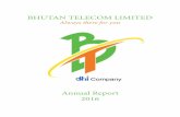 BHUTAN TELECOM LIMITED · The company’s operating income for 2016 is Nu. 3,067,834,463.11. This is an increase by Nu. 350.69 million or 12.9% as compared to Nu. 2,717,139,978.47