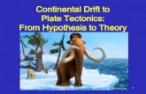 Continental Drift to Plate Tectonics: From …...Oceanic Crust Continental Crust Sea level 11 These plates are continually moving, spreading from the center, sinking at the edges,