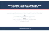 VIRGINIA DEPARTMENT OF VETERANS SERVICES...benefits claims process, helping wounded warriors, and supporting educational benefits for ... Requiring the governing boards of each public