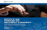 OPTIV’S SIX FORCES OF SECURITY STRATEGY · Optiv’s Six Forces of Security Strategy helps you better understand your ... Aligning security strategy with IT management and functions