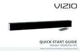 Model: SB2820n-E0 - Viziocdn.vizio.com/misc/QuickStartGuides/kb/sb2820ne0qsg.pdfQUICK START GUIDE Model: SB2820n-E0 VIZIO Please read this guide before using the product. 2 x Wall